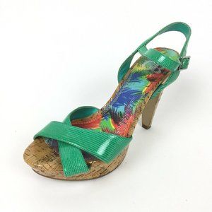 Giani Bini Women's Sandals Sz Us 6 Teal Slingback